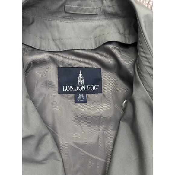 London Fog Men's Trench Coat with Belt Size 48 Long - Picture 2 of 6